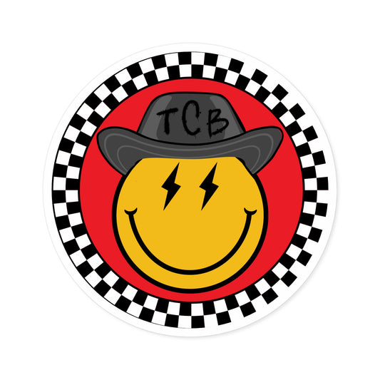 TCB- "Red Smiley" Sticker